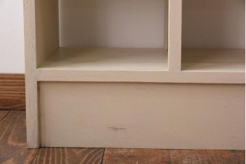 リメイク家具　ペイント　シャビーな雰囲気がお洒落な収納棚付きベンチ