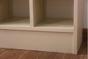 リメイク家具　ペイント　シャビーな雰囲気がお洒落な収納棚付きベンチ