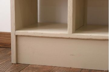 リメイク家具　ペイント　シャビーな雰囲気がお洒落な収納棚付きベンチ