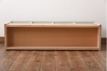リメイク家具　ペイント　シャビーな雰囲気がお洒落な収納棚付きベンチ
