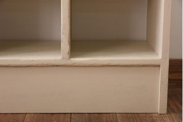 リメイク家具　ペイント　シャビーな雰囲気がお洒落な収納棚付きベンチ