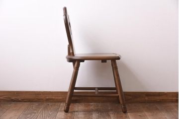 中古　四国工芸　森のサーカス　カントリーテイストなチェア(スツール、小椅子)(1)