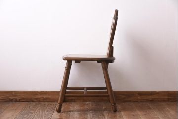 中古　四国工芸　森のサーカス　カントリーテイストなチェア(スツール、小椅子)(1)