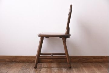 中古　四国工芸　森のサーカス　カントリーテイストなチェア(スツール、小椅子)(2)
