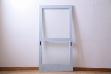 ペイント建具　淡いカラーが魅力的なガラス引き戸1枚(ガラス戸、建具)