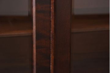 中古　北海道民芸家具　OM168特注品　カバ材の木目が美しい収納棚(食器棚、カップボード)(定価約90万円〜)