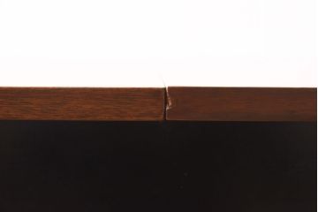 ヴィンテージ家具　北欧ビンテージ　チーク材　ブラックの脚がクールなエクステンションテーブル(ドローリーフテーブル、ダイニングテーブル)