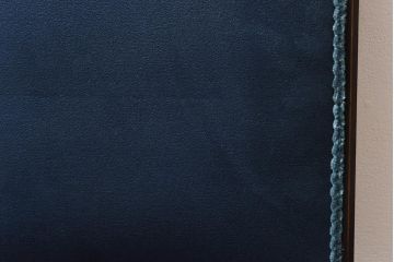 アンティーク家具　フランスアンティーク　オーク材　ブルーのファブリックがシックな印象与えるチェア(椅子)