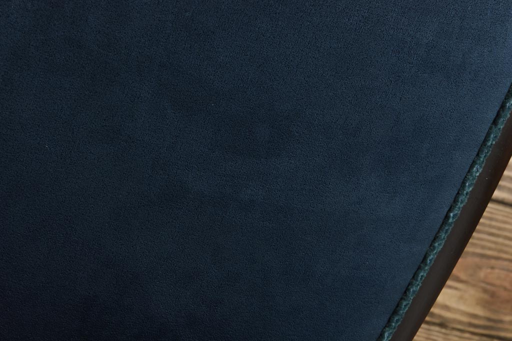 アンティーク家具　フランスアンティーク　オーク材　ブルーのファブリックがシックな印象与えるチェア(椅子)(1)