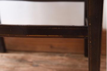 アンティーク家具　フランスアンティーク　オーク材　ブルーのファブリックがシックな印象与えるチェア(椅子)(1)