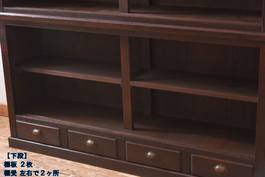 アンティーク家具　和製アンティーク　大正ロマンな色気が香る重ね収納棚(飾り棚)