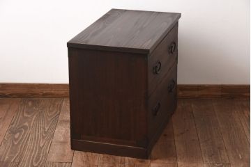 アンティーク家具　和製アンティーク　天板ヒノキ材　素朴な味わいが魅力の箪笥ローボード(ローチェスト)