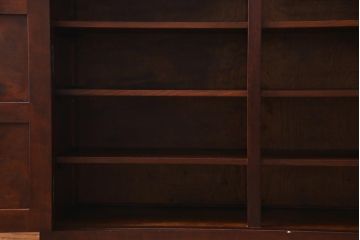 中古　松本民芸家具　お部屋に取り入れやすい和洋折衷な収納棚(戸棚)