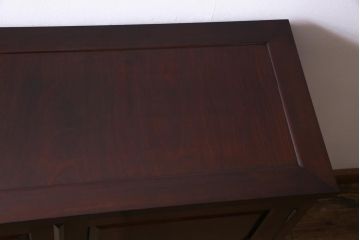 中古　松本民芸家具　お部屋に取り入れやすい和洋折衷な収納棚(戸棚)