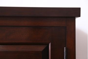 中古　松本民芸家具　お部屋に取り入れやすい和洋折衷な収納棚(戸棚)