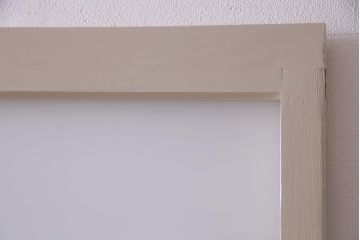 ペイント家具　すりガラス・チェッカーガラス　レトロな雰囲気漂うガラス戸4枚セット(引き戸、建具)