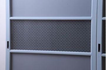 ペイント家具　当店オリジナルガラス入り　爽やかなカラーが魅力のガラス戸2枚セット(引き戸、建具)