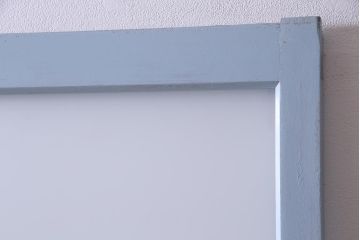 ペイント家具　当店オリジナルガラス入り　爽やかなカラーが魅力のガラス戸2枚セット(引き戸、建具)