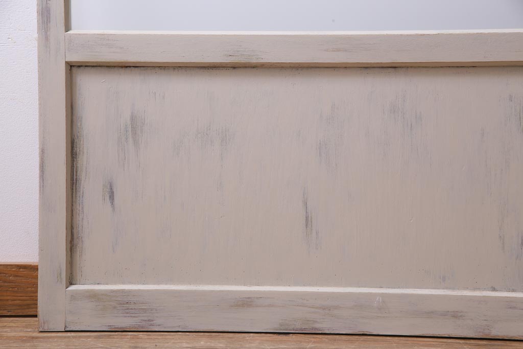 ペイント家具　当店オリジナルガラス入り　市松模様のガラスが目を惹く和モダンなガラス戸1枚(建具、引き戸)