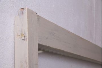 ペイント家具　当店オリジナルガラス入り　市松模様のガラスが目を惹く和モダンなガラス戸1枚(建具、引き戸)