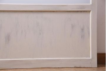 ペイント家具　当店オリジナルガラス入り　市松模様のガラスが目を惹く和モダンなガラス戸1枚(建具、引き戸)