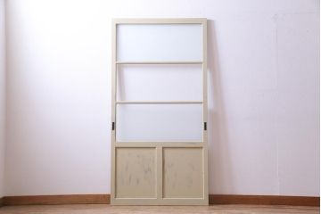 ペイント建具　柔らかな雰囲気を醸し出すガラス戸1枚(建具、引き戸)