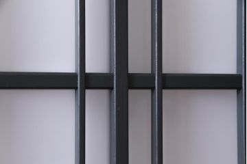 ペイント建具　すりガラス・モールガラス入り　シックな雰囲気がお洒落なガラス戸2枚セット(建具、引き戸)