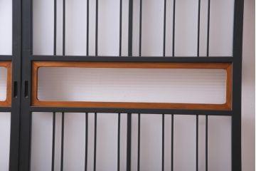ペイント建具　すりガラス・モールガラス入り　シックな雰囲気がお洒落なガラス戸2枚セット(建具、引き戸)