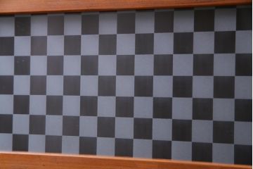 当店オリジナルガラス入り　ペイント家具　シックでモダンなガラス格子戸4枚セット(引き戸、ガラス戸、建具)