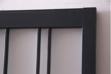 当店オリジナルガラス入り　ペイント家具　シックでモダンなガラス格子戸4枚セット(引き戸、ガラス戸、建具)