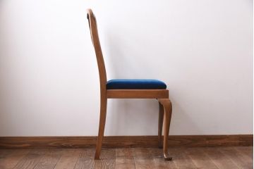 アンティーク家具　イギリスアンティーク　バーチ材　凛とした佇まいが素敵なチェア(ダイニングチェア)(2)