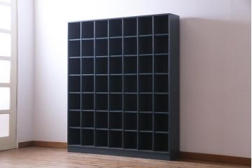 ペイント家具　7×7マス　シックな色合いが魅力のマス目棚(ロッカー、オープンラック、収納棚)