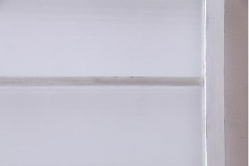 ペイント家具　銀モールガラス入り　レトロでナチュラルなガラス戸1枚(引き戸、建具)