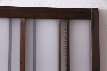 和製アンティーク　ダイヤガラス入り　和の風情感じるガラス戸4枚セット(引き戸、建具)