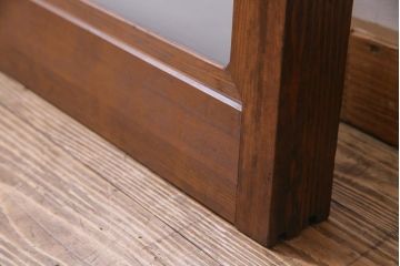 和製アンティーク　星ガラス・すりガラス入り　レトロモダンなガラス戸(引き戸、建具)2枚組