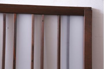 和製アンティーク　星ガラス・すりガラス入り　レトロモダンなガラス戸(引き戸、建具)2枚組