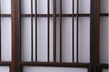 和製アンティーク　ダイヤガラス入り　柔らかな光が差し込むガラス戸4枚組(引き戸、建具)