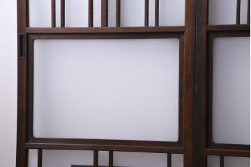 和製アンティーク　ダイヤガラス入り　柔らかな光が差し込むガラス戸4枚組(引き戸、建具)