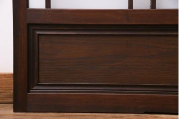 和製アンティーク　ダイヤガラス入り　柔らかな光が差し込むガラス戸4枚組(引き戸、建具)