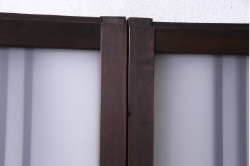 和製アンティーク　ダイヤガラス入り　柔らかな光が差し込むガラス戸4枚組(引き戸、建具)