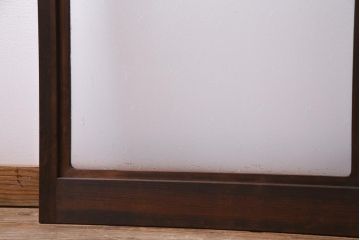 和製アンティーク　レトロな星ガラスを使用したガラス戸(引き戸、建具)2枚組