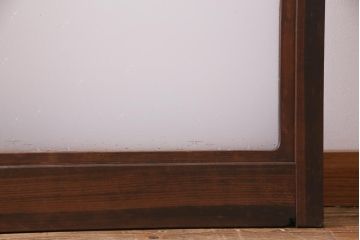 和製アンティーク　レトロな星ガラスを使用したガラス戸(引き戸、建具)2枚組