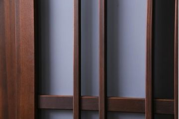 和製アンティーク　レトロガラスの魅力がたっぷり詰まったガラス戸(引き戸、建具)4枚組