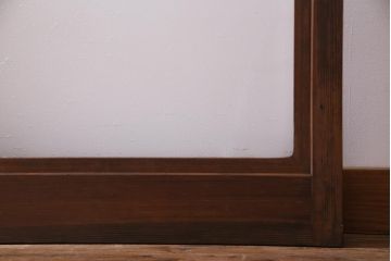 和製アンティーク　レトロガラスの魅力がたっぷり詰まったガラス戸(引き戸、建具)4枚組