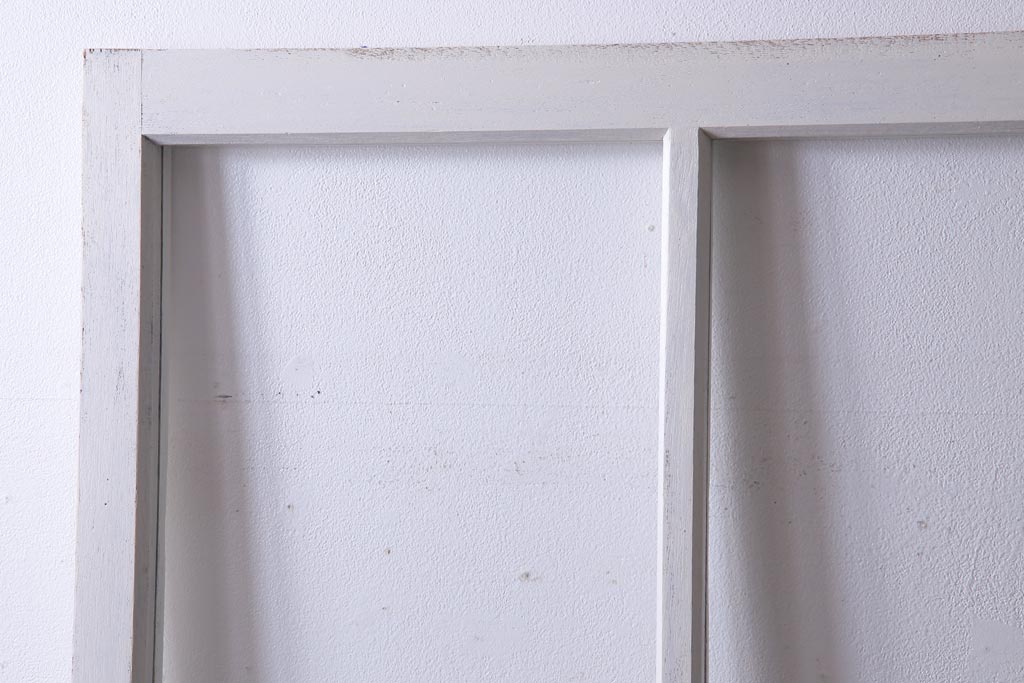 和製アンティーク　シャビーなペイントがお洒落な雰囲気漂うガラス戸2枚セット(建具、引き戸)