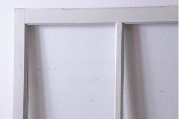 和製アンティーク　シャビーなペイントがお洒落な雰囲気漂うガラス戸2枚セット(建具、引き戸)