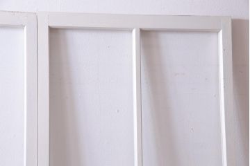和製アンティーク　シャビーなペイントがお洒落な雰囲気漂うガラス戸2枚セット(建具、引き戸)
