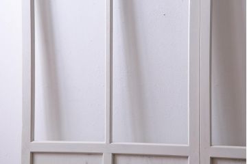和製アンティーク　シャビーなペイントがお洒落な雰囲気漂うガラス戸2枚セット(建具、引き戸)