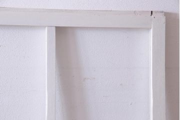 和製アンティーク　シャビーなペイントがお洒落な雰囲気漂うガラス戸2枚セット(建具、引き戸)