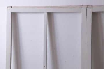 和製アンティーク　シャビーなペイントがお洒落な雰囲気漂うガラス戸2枚セット(建具、引き戸)